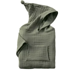 Poncho da bagno per bambini in garza di cotone 6/10 anni Gaïa Verde rosmarino