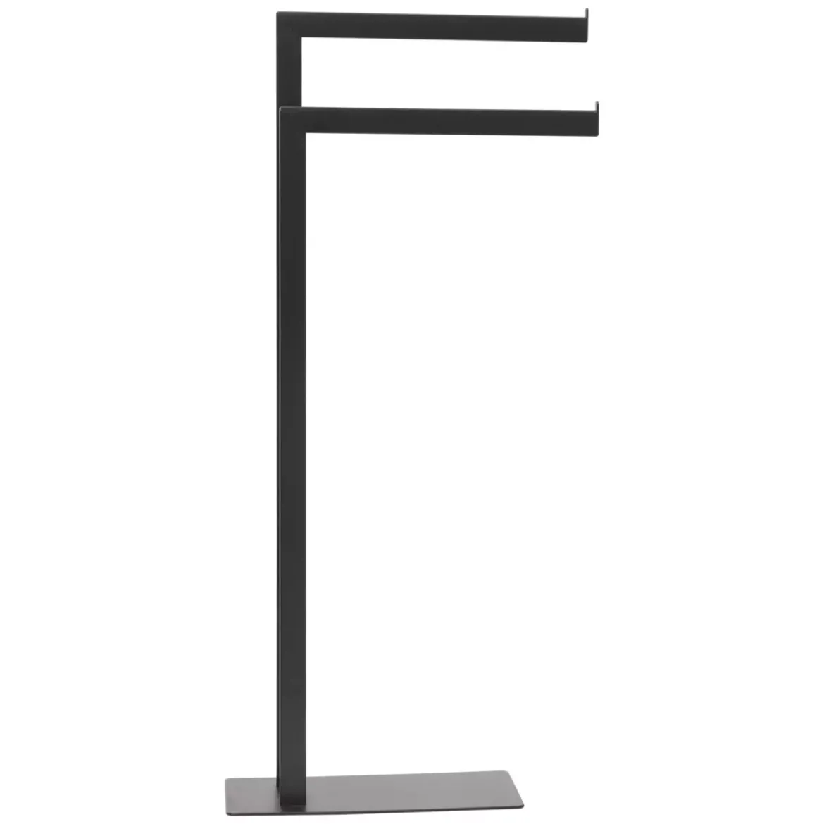 Porta asciugamani doppio (H81 cm) Metallo Nero