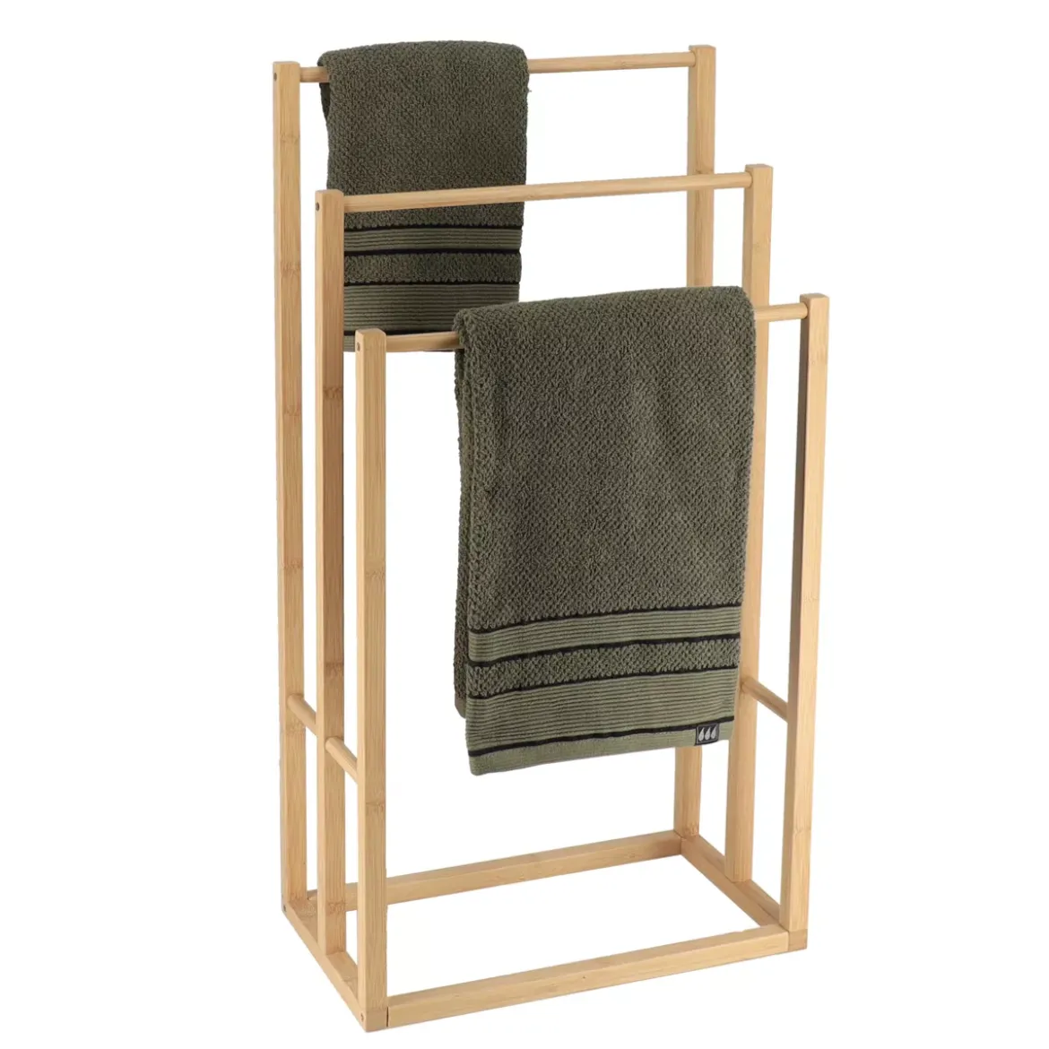 Porta asciugamani in bambù a 3 livelli (H82 cm) Harmonie Naturale