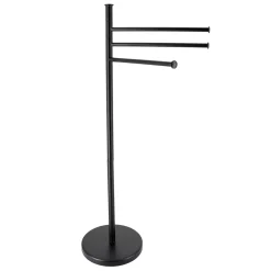 Porta asciugamano 3 livelli in metallo (H86 cm) Homy Nero