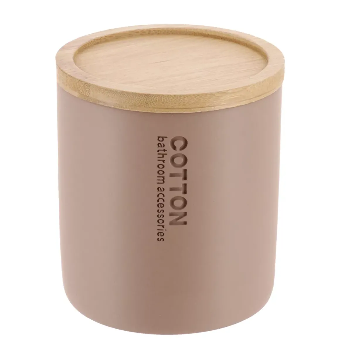 Porta dischetti struccanti Purebamboo Cappuccino
