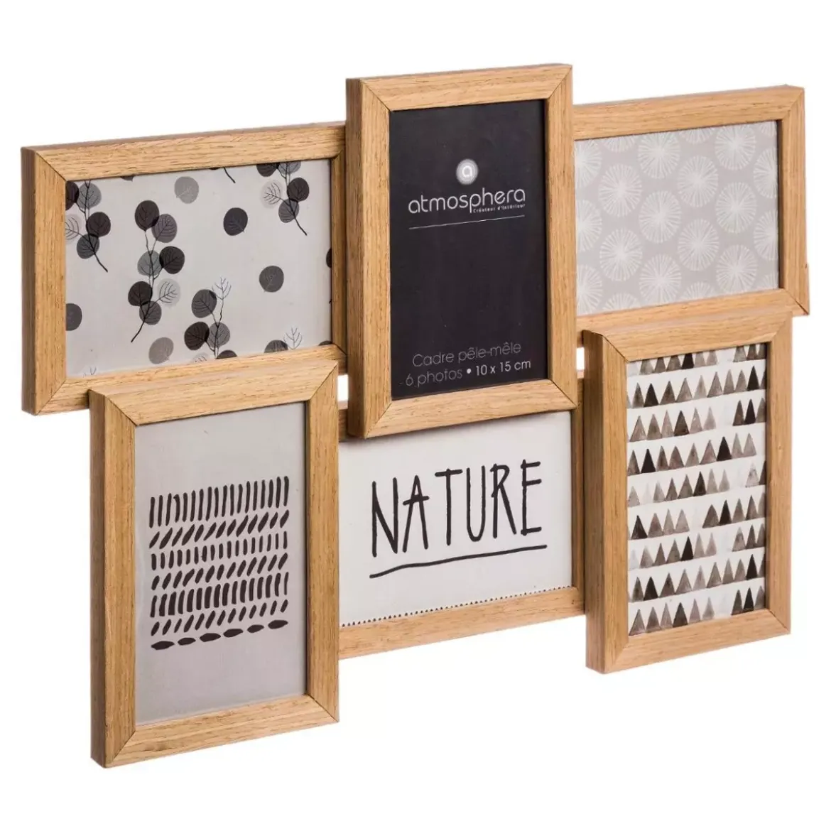 Portafoto multiplo 6 foto Nature Legno