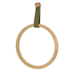 Portasciugamani adesivo arrotondato (D21 cm) Easy Chic Cachi