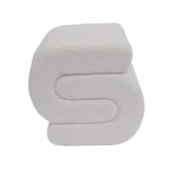 Pouf (H45 cm) Abilène Bianco
