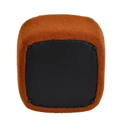 Pouf in bouclé (H43 cm) Nyxor Terracotta