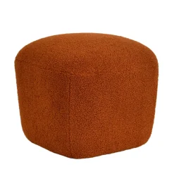Pouf in bouclé (H43 cm) Nyxor Terracotta