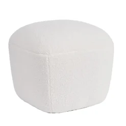 Pouf in bouclé (H43 cm) Nyxor Ecru