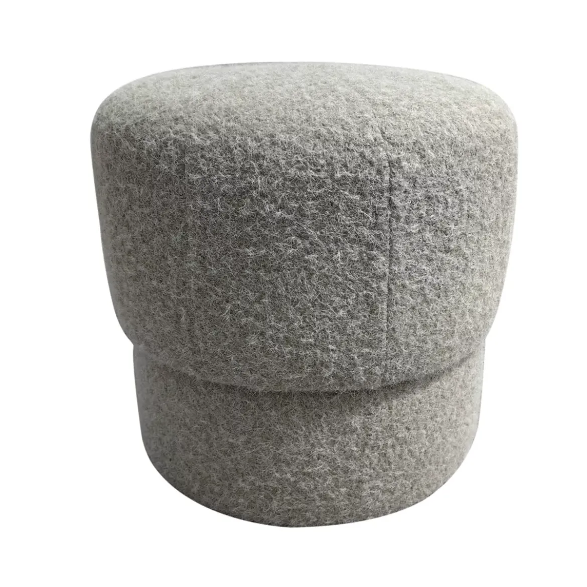 Pouf in bouclé (H40 cm) Tessaro Beige