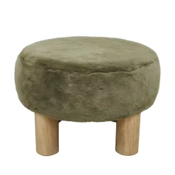Pouf in pelliccia sintetica (H32 cm) Kovra Verde