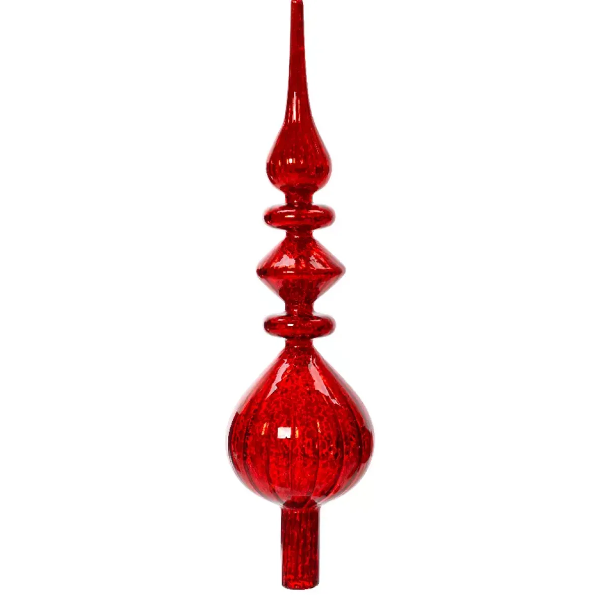 Puntale albero di Natale in vetro Lirico Rosso