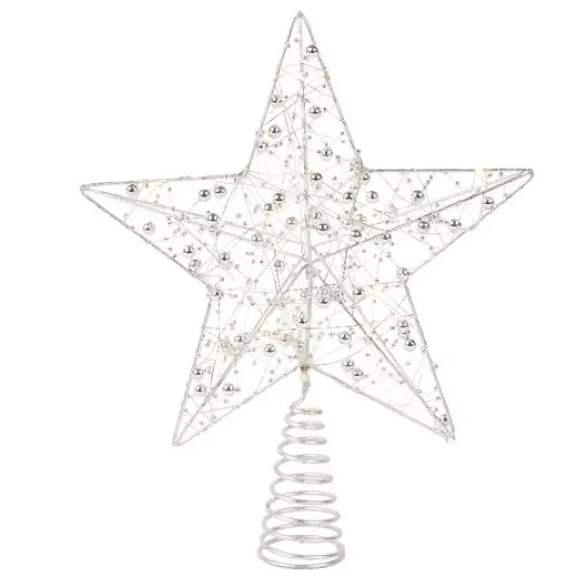 Puntale albero luminoso Angie Argento/Bianco caldo