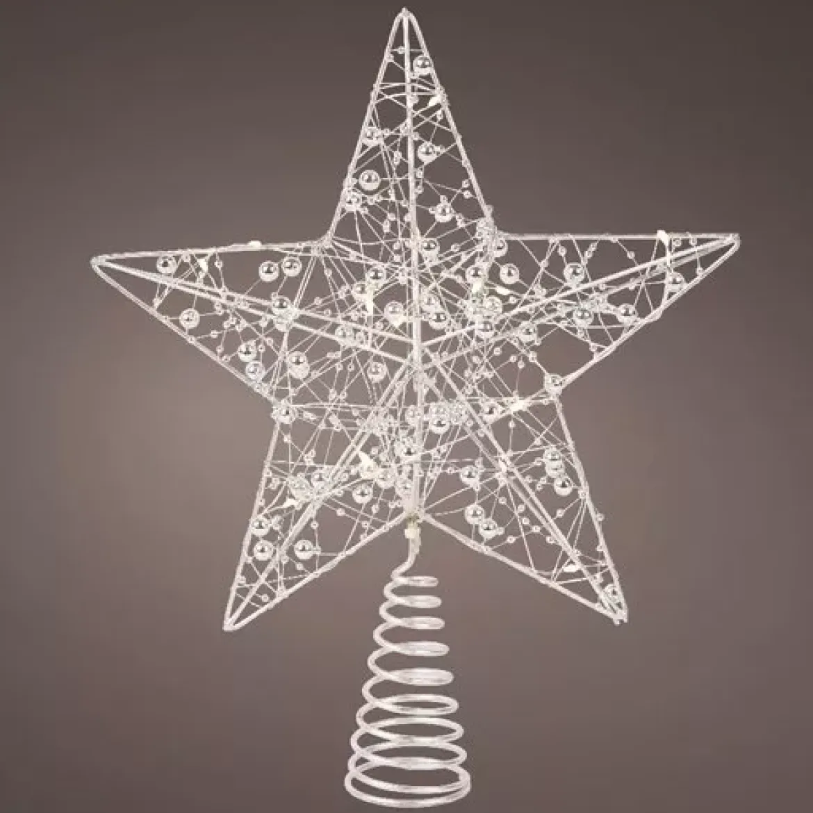 Puntale albero luminoso Angie Argento/Bianco caldo