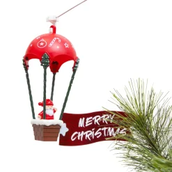 Puntale di albero di Natale rotante e musicale Cappello di Babbo Natale