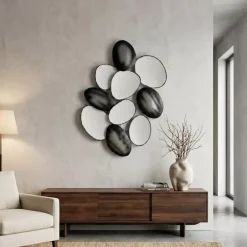 Quadro decorativo in metallo (81 cm) Ellora Nero