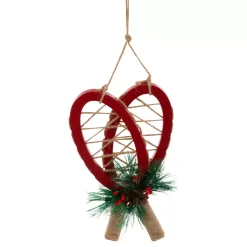 Racchetta da appendere in legno (H19 cm) Chamonix Rosso