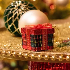 Regalo di Natale da appendere (4 cm) Clitterato Rosso