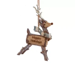 Renna di Natale da appendere (13 cm) Rustic Marrone
