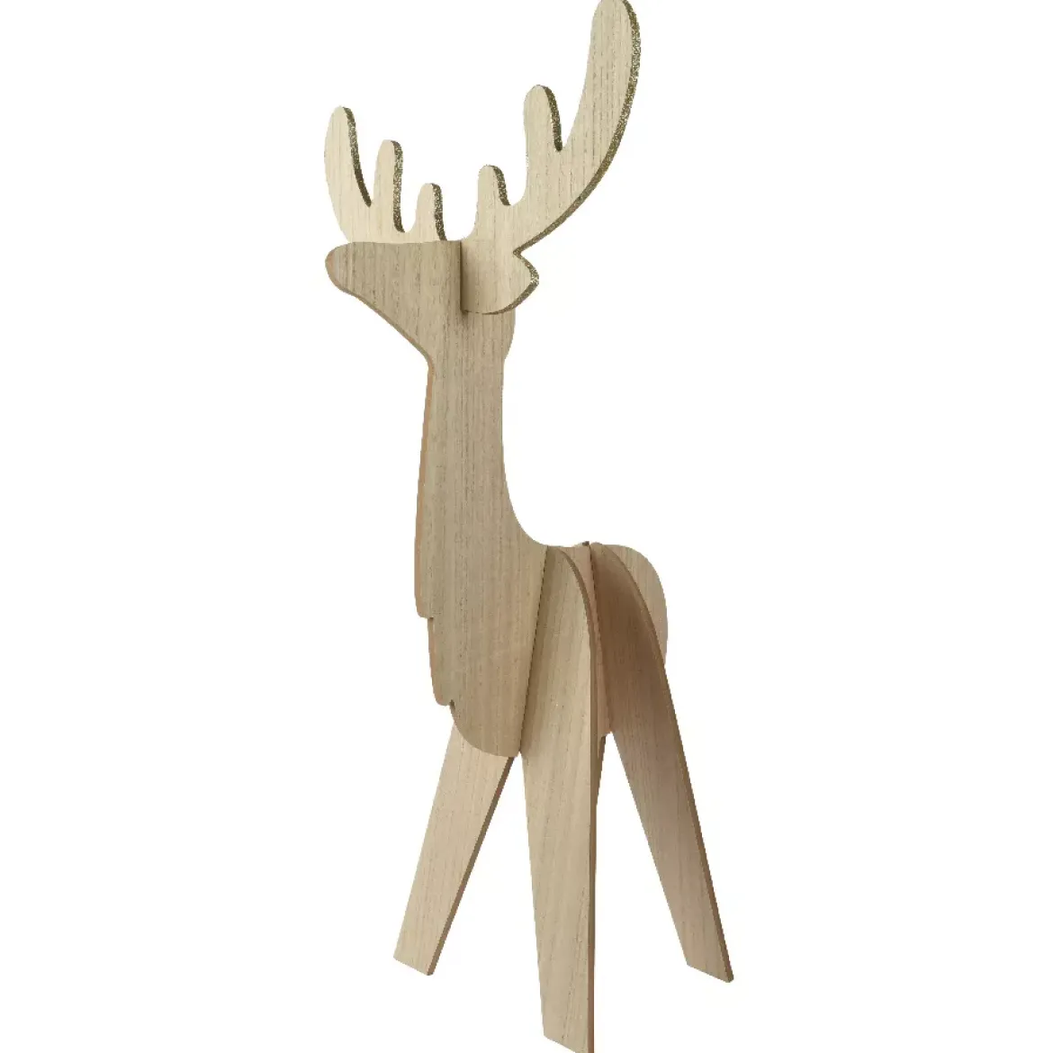 Renna di Natale in legno (H48 cm) Stile scandinavo Naturale