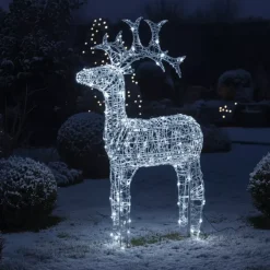 Renna luminosa flessibile 120 LED (H110 cm) Skoll Bianco freddo