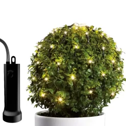 Rete luminosa Durawise a pile Ø50 cm Bianco caldo 84 LED