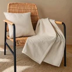 Runner letto cotone (130 x 160 cm) Léa Beige pampa