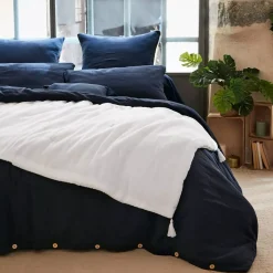 Runner letto garza di cotone (90 x 200 cm) Gaïa Bianco chantilly