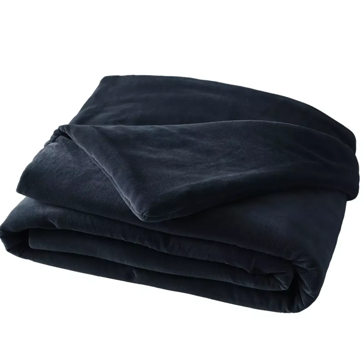 Runner letto iin velluto di cotone (90 x 200 cm) Victor Blu notte