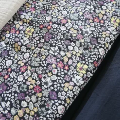 Runner letto in garza di cotone (90 x 200 cm) Elya Viola