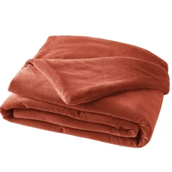 Runner letto in velluto di cotone (90 x 200 cm) Victor Terracotta