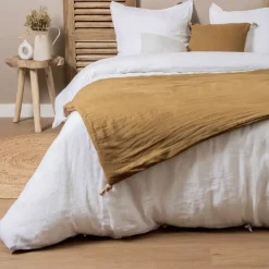 Runner letto lino lavato (90 x 200 cm) Louise Caramello