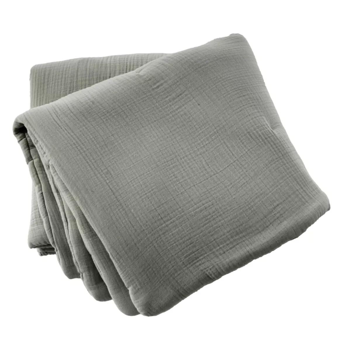Runner letto quadrupla garza di cotone (90 x 220 cm) Victoria x Gaïa Verde rosmarino