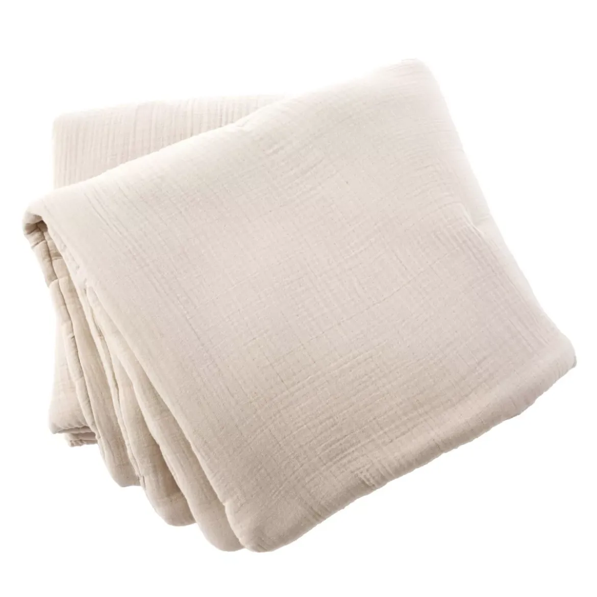 Runner letto quadrupla garza di cotone (90 x 220 cm) Victoria x Gaïa Beige pampa