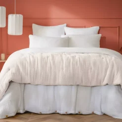 Runner letto quadrupla garza di cotone (90 x 220 cm) Victoria x Gaïa Beige pampa
