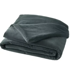 Runner letto velluto di cotone (90 x 200 cm) Victor Grigio ardesia
