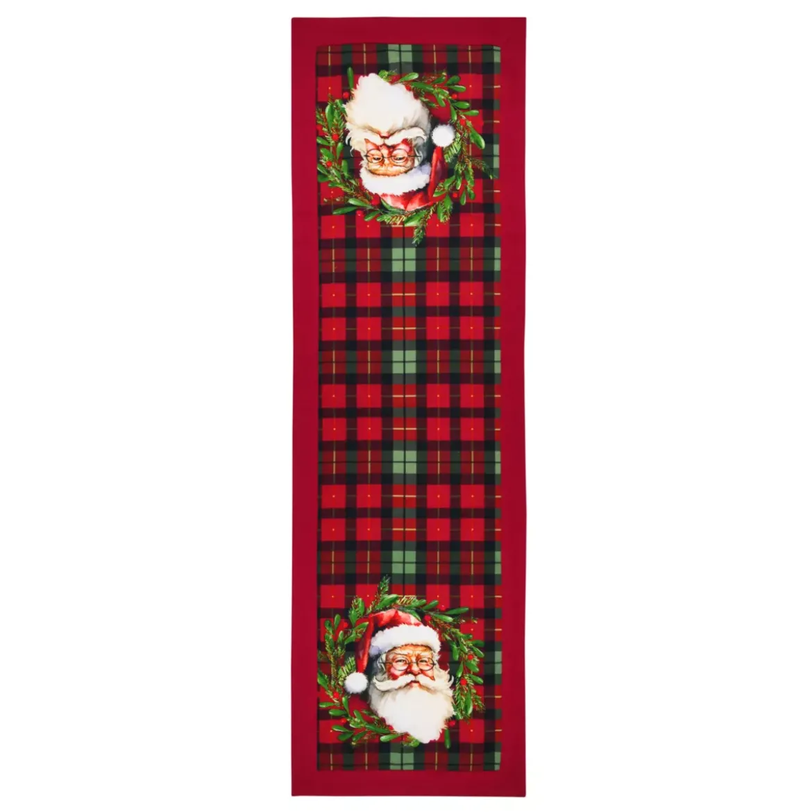 Runner da tavola in cotone (150 x 45 cm) Babbo Natale Harold Bordeaux