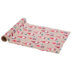 Runner da tavola Natale (300 x 28 cm) Folletti di Natale Beige e rosso