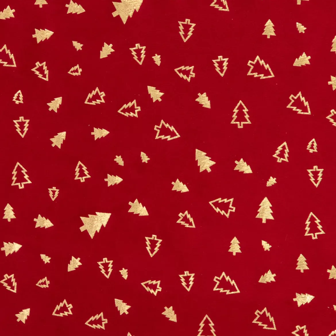 Runner da tavola velluto (300 x 28 cm) Alberi di Natale Rosso