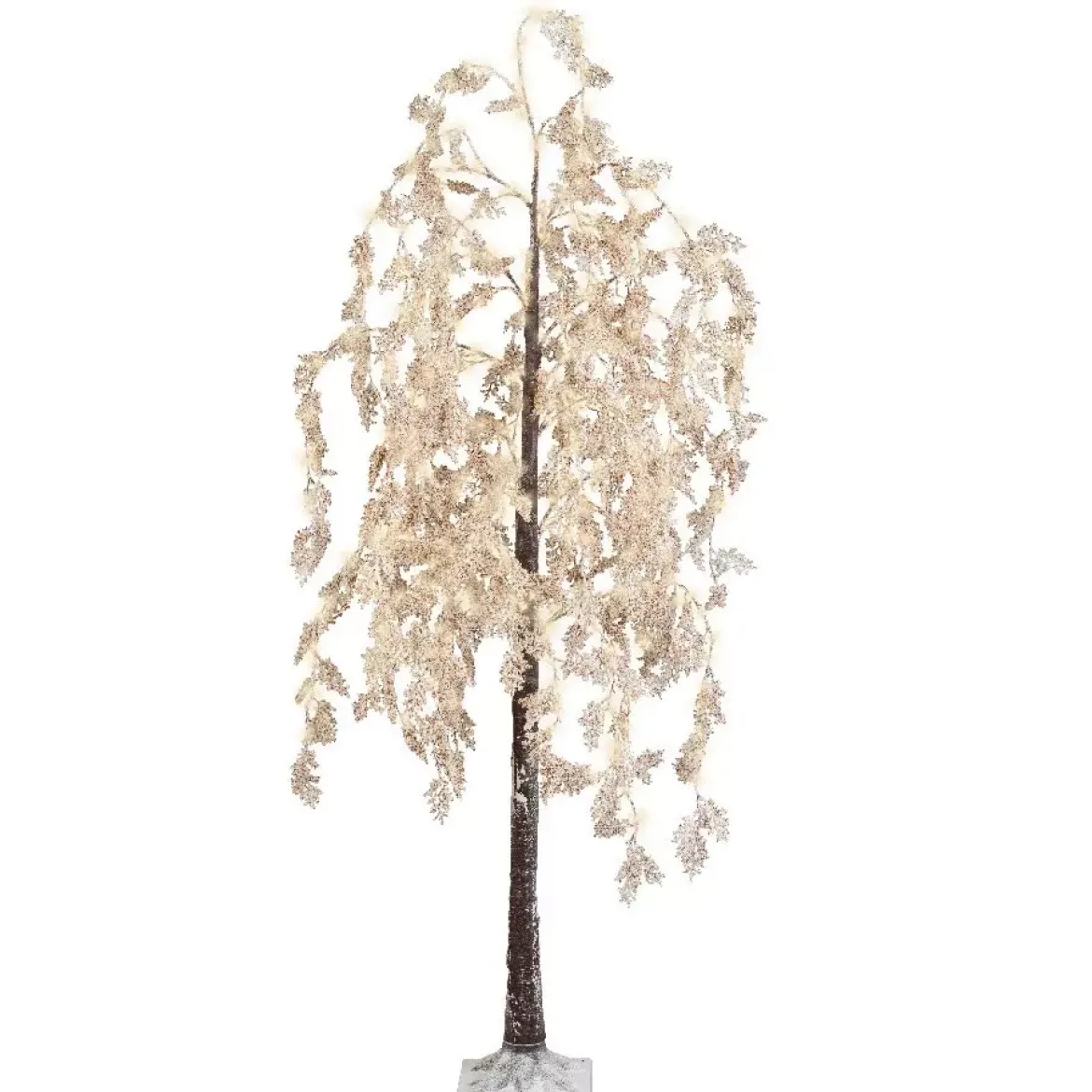 Salice piangente luminoso fiore Alt. 200 cm Bianco