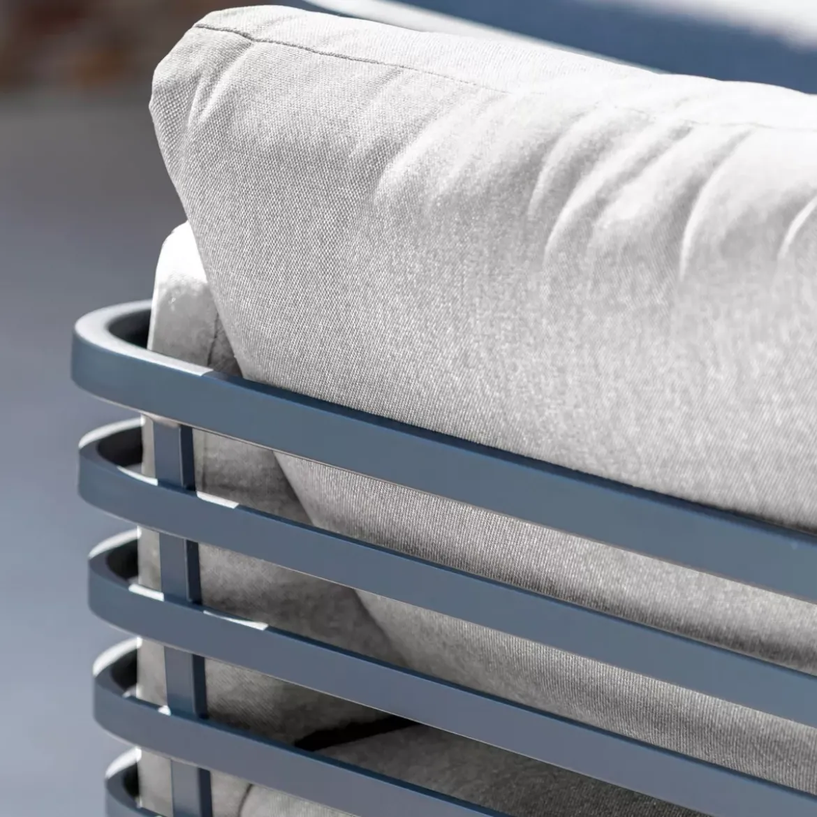 Salotto da giardino alluminio 4 posti 5 pezzi Monte Carlo Grigio antracite e grigio chiaro