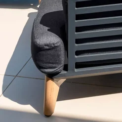 Salotto da giardino alluminio 8 posti 6 pezzi Monte Carlo Grigio antracite