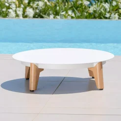 Salotto da giardino alluminio 2 posti 3 pezzi Monte Carlo Bianco e tortora