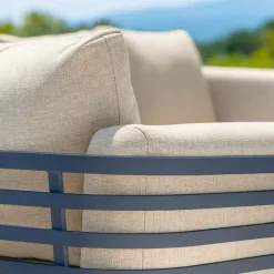 Salotto da giardino alluminio 5 posti 5 pezzi Monte Carlo Grigio antracite e beige