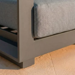 Salotto da giardino alluminio 4 posti 4 pezzi Elba Grigio antracite