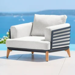 Salotto da giardino alluminio 9 posti 12 pezzi Monte Carlo Grigio antracite e grigio chiaro