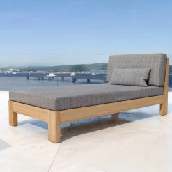 Salotto da giardino angolare in legno di acacia 5 posti 5 pezzi Bornéo Grigio antracite