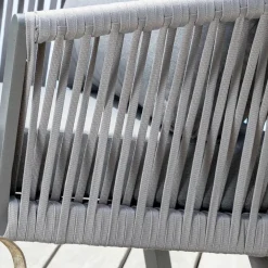 Salotto da giardino in alluminio 2 posti 3 pezzi Amalfi Grigio antracite