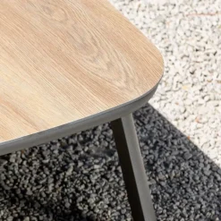 Salotto da giardino in alluminio 5 posti 4 pezzi Amalfi Grigio antracite e grigio chiaro