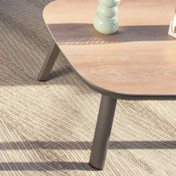 Salotto da giardino in alluminio 2 posti 3 pezzi Amalfi Grigio antracite e grigio chiaro