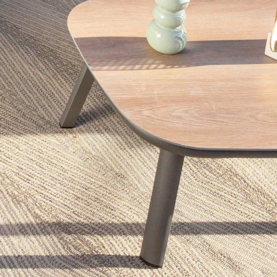 Salotto da giardino in alluminio 2 posti 3 pezzi Amalfi Grigio antracite e grigio chiaro
