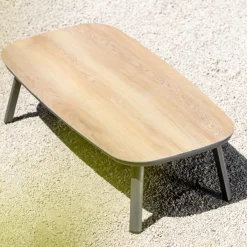 Salotto da giardino in alluminio 4 posti 4 pezzi Amalfi Grigio antracite e grigio chiaro